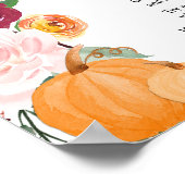 Poster Ne dites pas signe bébé, chute citrouille de fleur (Coin)