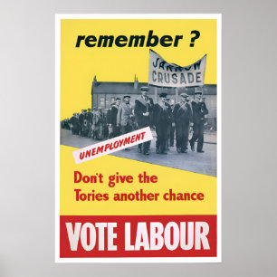 Poster Ne donnez pas une autre chance aux Tories ! Années