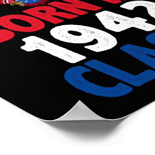 Poster Né En 1942 Classique (Coin)