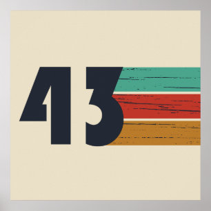 Poster né en 1943 vintage anniversaire