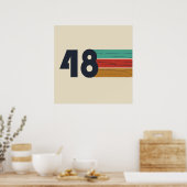 Poster Né en 1948 millésime anniversaire (Cuisine)
