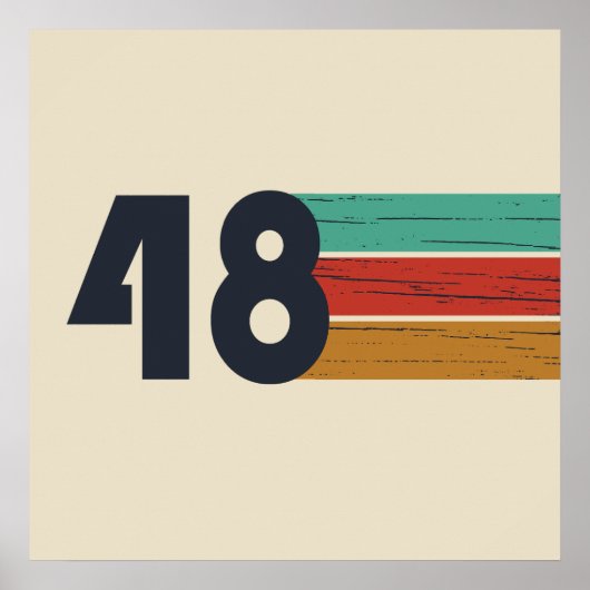 Poster Né en 1948 millésime anniversaire (Devant)