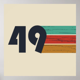 Poster né en 1949 vintage 75e anniversaire