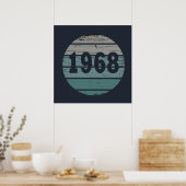 Poster né en 1968 classique coucher de soleil (Cuisine)
