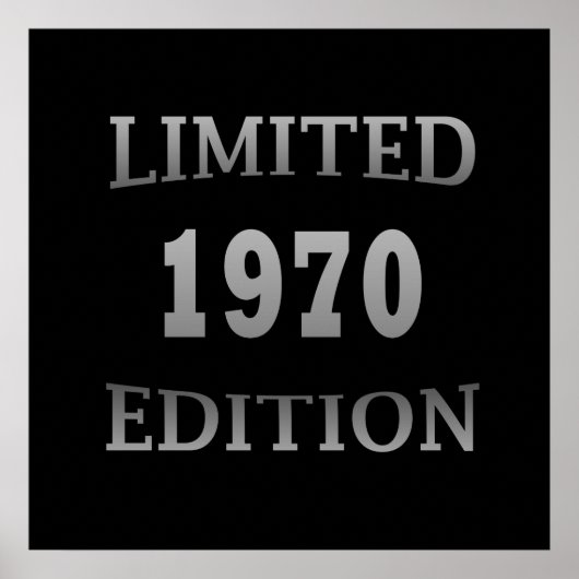 Poster Né en 1970 édition limitée anniversaire (Devant)