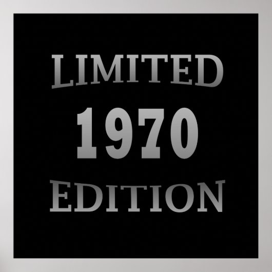 Poster Né en 1970 édition limitée anniversaire (Devant)