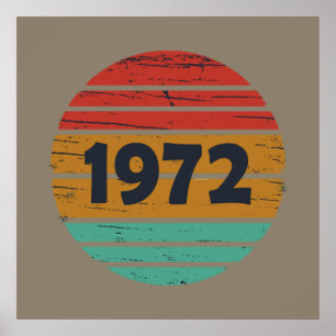 Poster né en 1972 millésime anniversaire