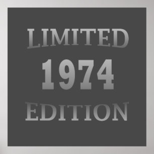 Poster Né en 1974 fête d'anniversaire