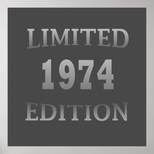 Poster Né en 1974 fête d'anniversaire (Devant)