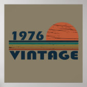 Poster Né en 1976 coucher de soleil classique (Devant)