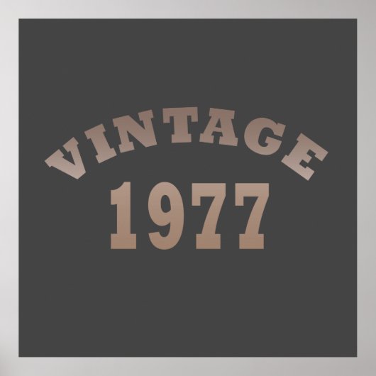 Poster né en 1977 anniversaire vintage (Devant)