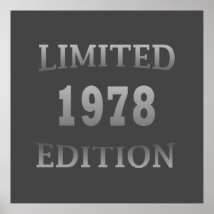 Poster Né en 1978 anniversaire vintage