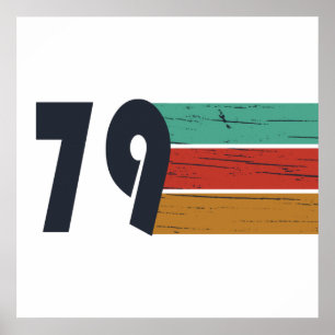 Poster Né en 1979 vintage anniversaire