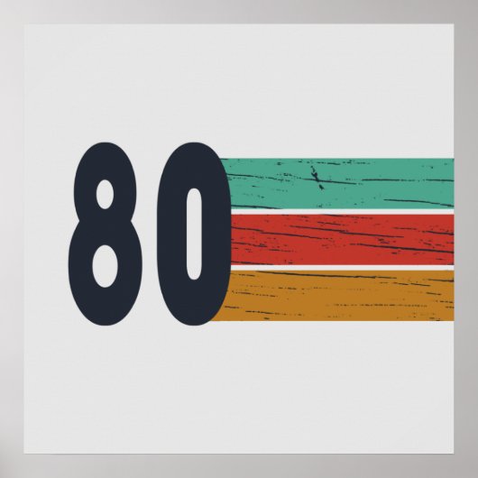 Poster né en 1980 classique (Devant)