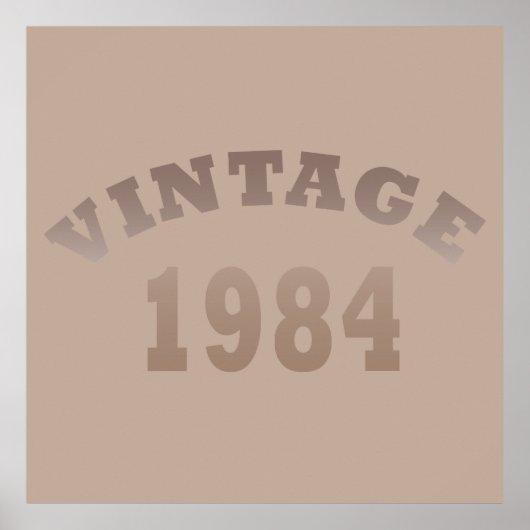 Poster Né en 1984 anniversaire vintage (Devant)