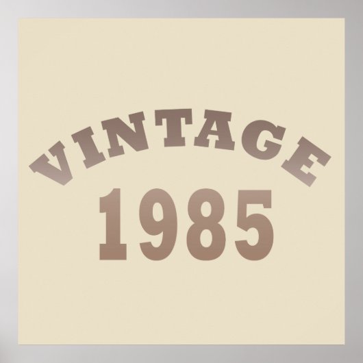 Poster né en 1985 anniversaire vintage (Devant)
