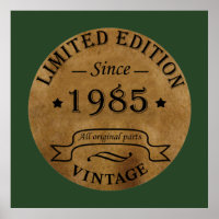 né en 1985 anniversaire vintage