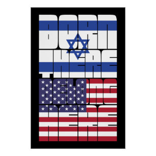 Poster Né en Israël, Appartenant Américain