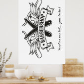 Poster Ne faites confiance à personne sauf à l'affiche (Cuisine)