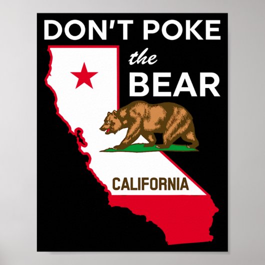 Poster Ne Garde Pas L'Ours Conception République De Calif (Devant)