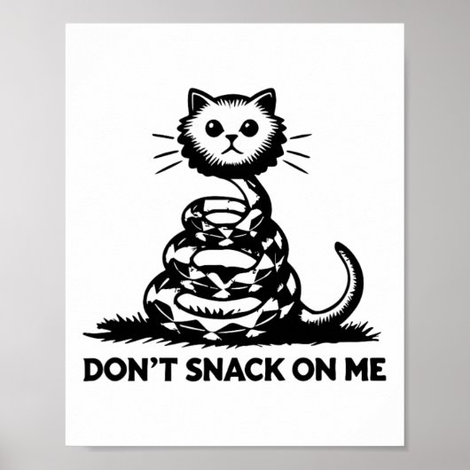 Poster Ne grignote pas sur moi drôle Chat 6 (Devant)