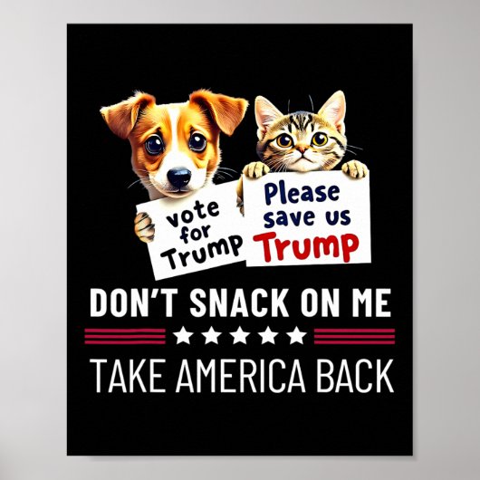 Poster Ne grignote pas sur moi Drôle Chats Chiens (Devant)