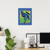 Poster Ne jamais abandonner Batman en cours d'exécution g (Bureau à domicile)