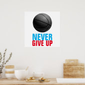 Poster Ne jamais abandonner la motivation du basket-ball (Cuisine)