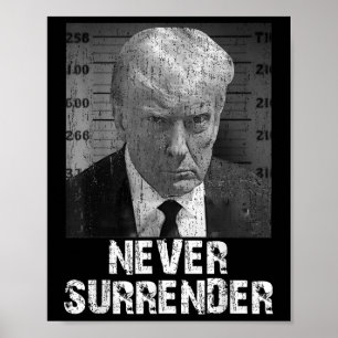 Poster Ne jamais abandonner Pro Trump