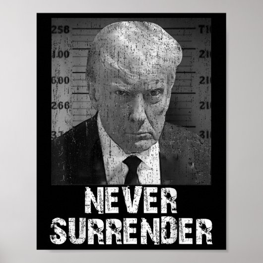 Poster Ne jamais abandonner Pro Trump (Devant)