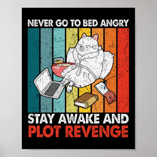 Poster Ne Jamais Aller Lit Angrystay Awake Plot Revenge (Devant)