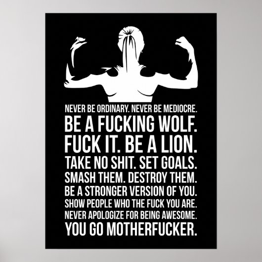 Poster Ne jamais être ordinaire - Motivation de la condit (Devant)