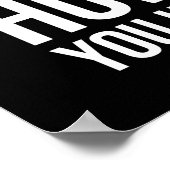 Poster Ne jamais être satisfait (Coin)