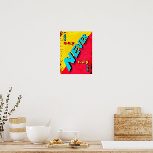 Poster Ne jamais jamais dire (Cuisine)