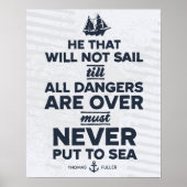 Poster Ne jamais mettre en mer - Imprimer (Devant)