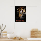 Poster Ne jamais perdre de vue - tigre, succès, entrepren (Cuisine)