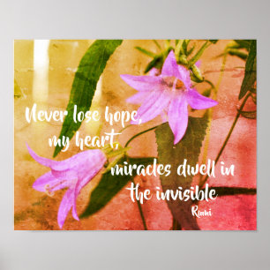 Poster Ne jamais perdre espoir Citation Inspirante Rumi