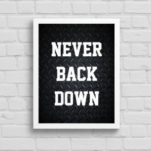 Poster Ne Jamais Reculer Motivation