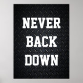Poster Ne Jamais Reculer Motivation (Devant)