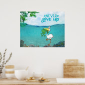 Poster Ne jamais renoncer à la grenouille Choquant l'oise (Cuisine)