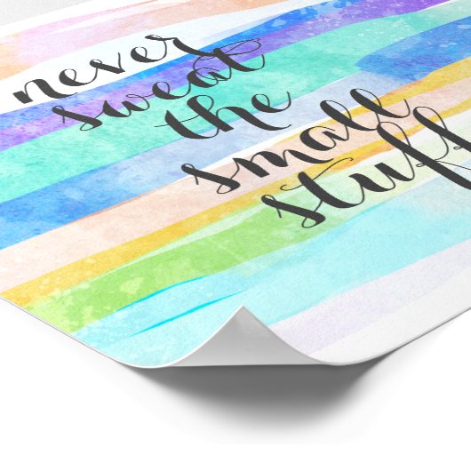 Poster ne jamais transpirer les petites choses citation r (Coin)