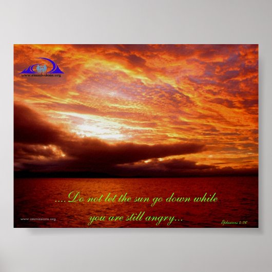 Poster Ne laisse pas le soleil se coucher (Devant)