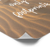 Poster Ne laisser que les empreintes Sandy Beach Citation (Coin)