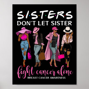Poster Ne laissez pas Soeur combattre seul le cancer du s