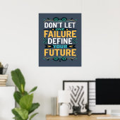 Poster Ne laissez pas un échec définir votre futur devis (Bureau à domicile)