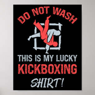 Poster Ne lavez pas Ceci est mon maillot de kickboxing ch