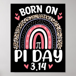 Poster Né Le Jour Du Pi Anniversaire Joyeux Jour Du Pi Pr