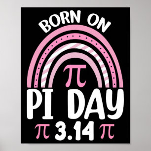 Poster Né Le Jour Du Pi Anniversaire Joyeux Jour Du Pi Pr