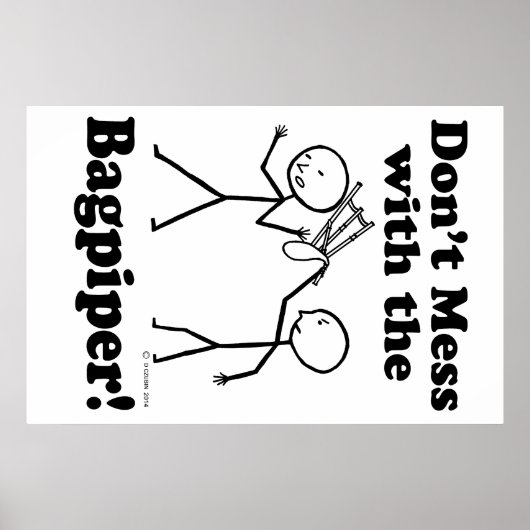 Poster Ne manquez pas avec le Bagpiper (Devant)