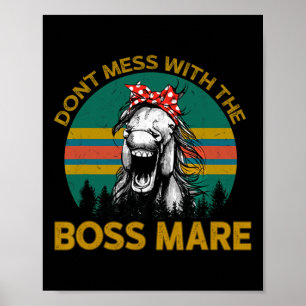Poster Ne Manquez Pas Avec Le Boss Mare Horseback Riding